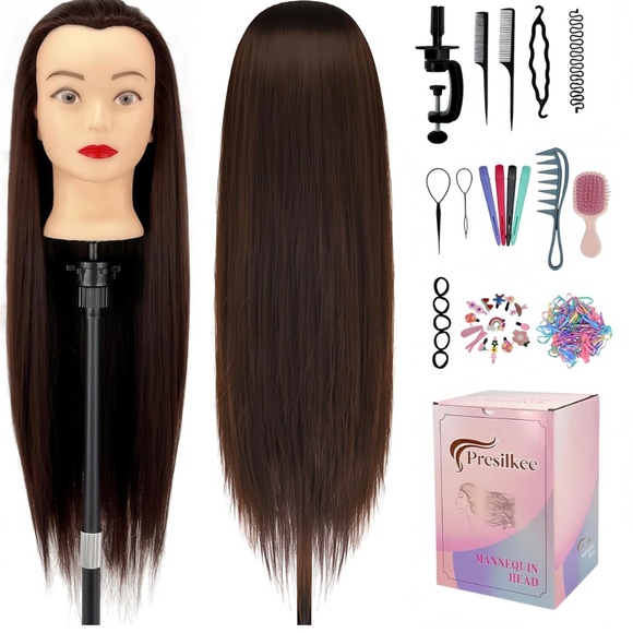 28" Cosmetology Mannequin Head With Hair-wig stand-hair tools set! - Picture 1 of 6